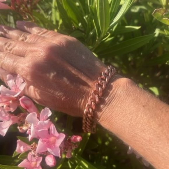 VTG Copper Unisex Chain Link BRACELET - Picture 8 of 8